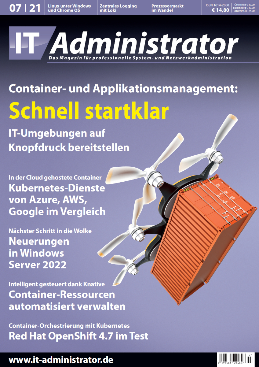 Ausgabe Juli 2021 Container- und Applikationsmanagement