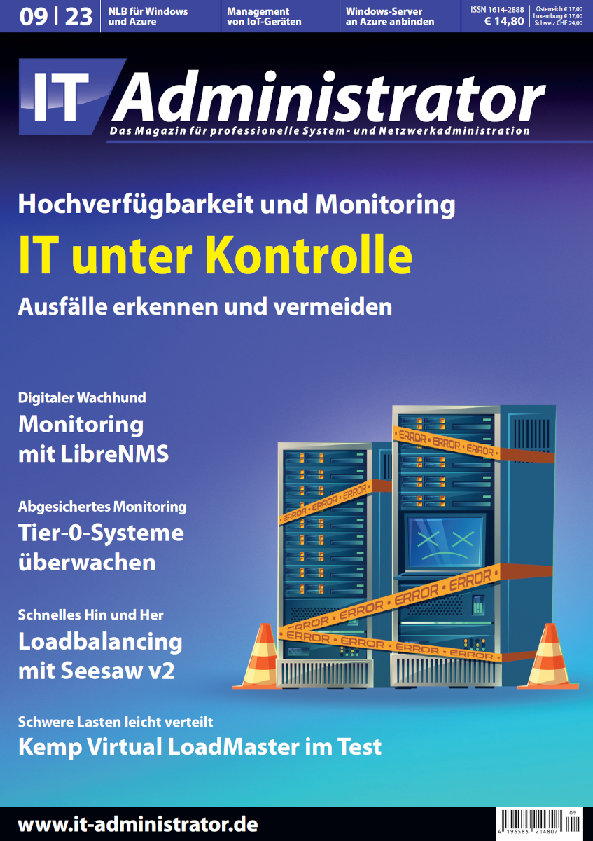 Ausgabe September 2023 Hochverfügbarkeit und Monitoring