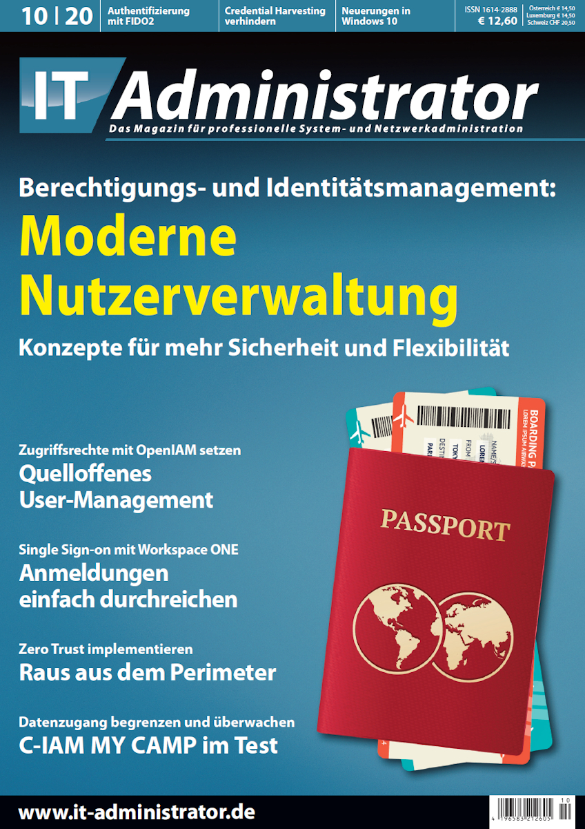 Ausgabe Oktober 2020 Berechtigungs- und Identitätsmanagement